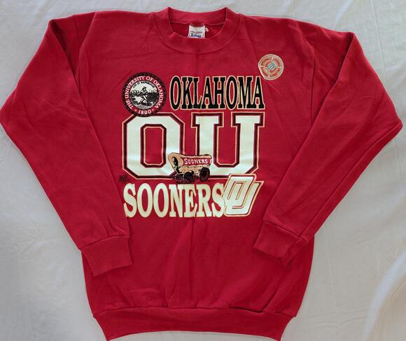 Tultex Other - Vintage Oklahoma Sooners Sweatshirt Mens Large Red NCAA Football Tultex USA 90s